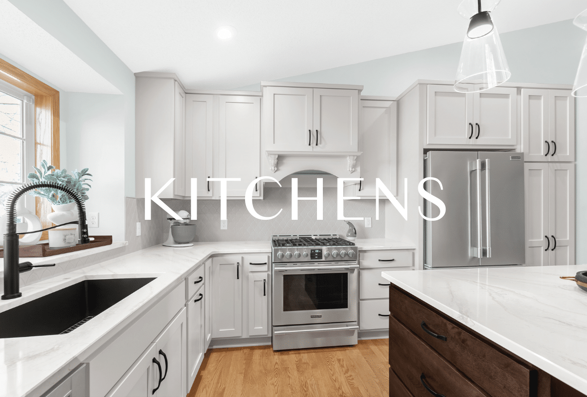 Image of a finished kitchen remodel functioning as a button to view gallery